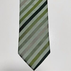 Hugo Boss Silk Green Striped Tie